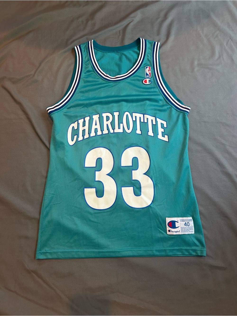 Authentic Champion / NBA / Charlotte Hornets / Alonzo Mourning Jersey
